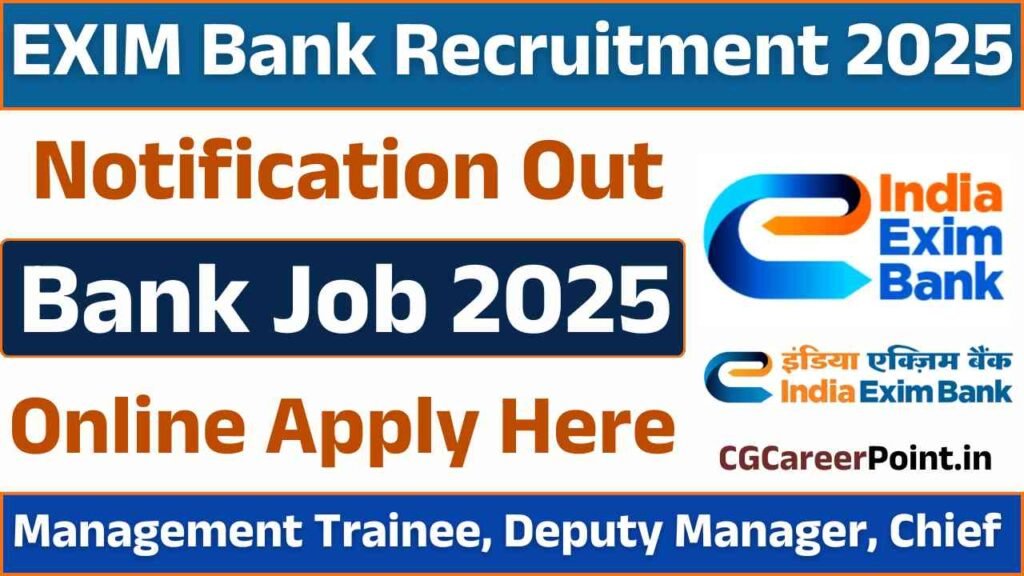EXIM Bank Recruitment 2025: Notification Out for 28 Posts Apply Now 13 EXIM Bank Recruitment 2025: Notification Out for 28 Posts Apply Now EXIM Bank Recruitment 2025