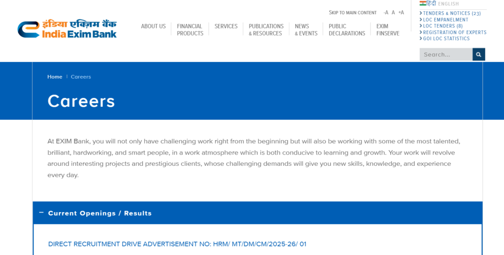 EXIM Bank Recruitment 2025: Notification Out for 28 Posts Apply Now 2 EXIM Bank Recruitment 2025: Notification Out for 28 Posts Apply Now Screenshot 2025 03 19 202817 EXIM Bank Recruitment 2025: Notification Out for 28 Posts Apply Now